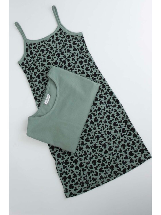 Coccodrillo Coccodrillo Sukienka codzienna WC6129101RGJ-011 Zielony Regular Fit
