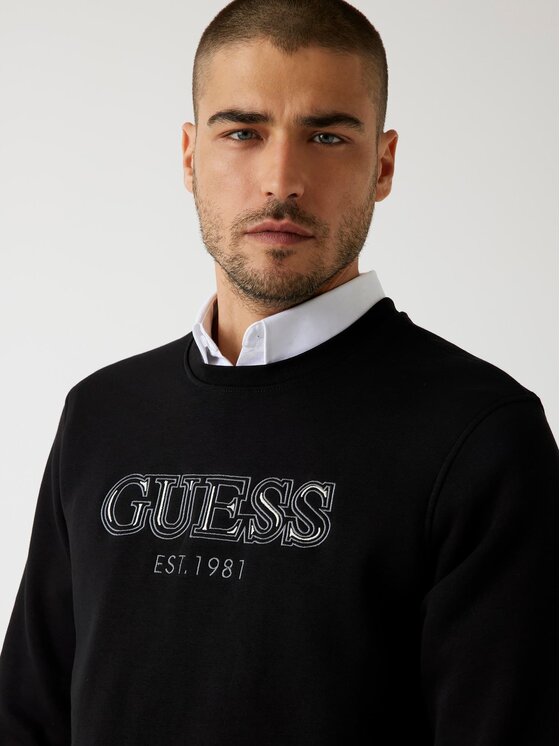 Guess Guess Džemperis ar kapuci 179238 Melns Classic Fit