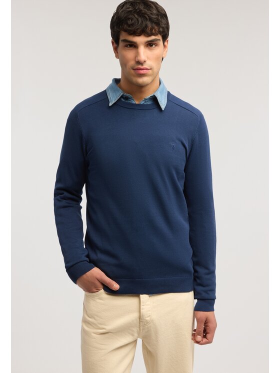 Trussardi Trussardi Sweter M0598000064N034 Niebieski Regular Fit