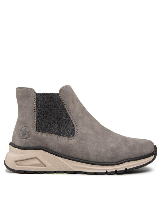 Rieker Stivali Chelsea Uomo - Colore Grigio, Modello Classico In Pelle, Flessibili E Comodi