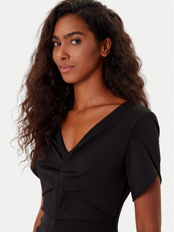 Rinascimento Rinascimento Kokteilinė suknelė CFC0125338003 Juoda Slim Fit