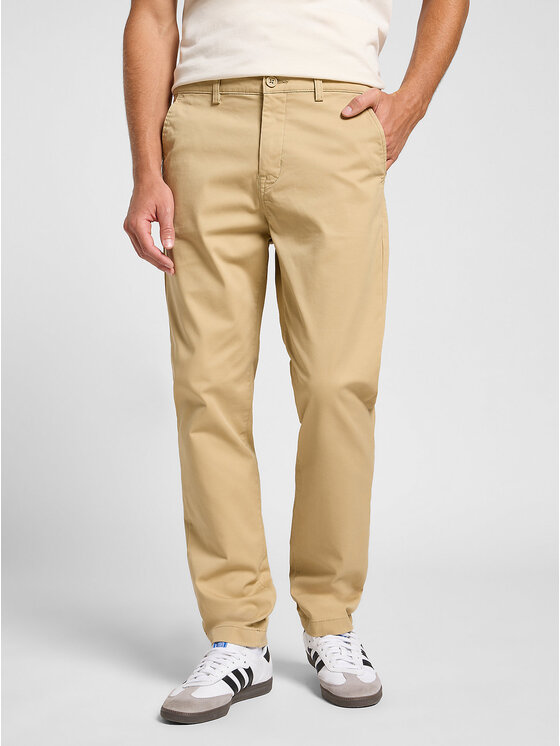 Lee Lee Chinosy SLIM CHINO Beżowy Slim Fit