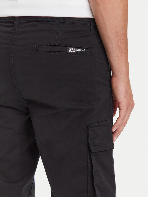 Karl Lagerfeld Jeans Karl Lagerfeld Jeans Kalhoty z materiálu A3M10085 Černá Regular Fit