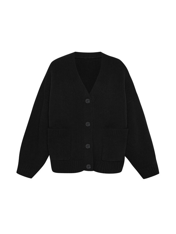 Style Republic Style Republic Kardigan Mieszanka wełny i kaszmiru Czarny Oversize
