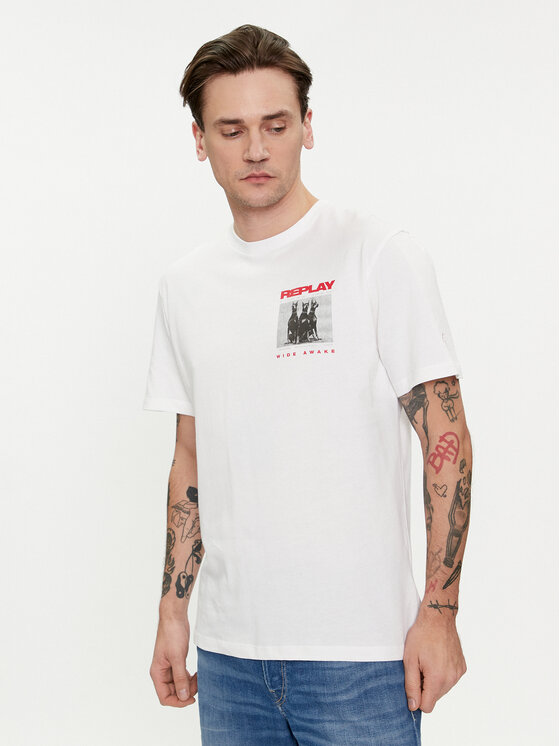 REPLAY Replay Póló M6766.000.22662 Fehér Regular Fit