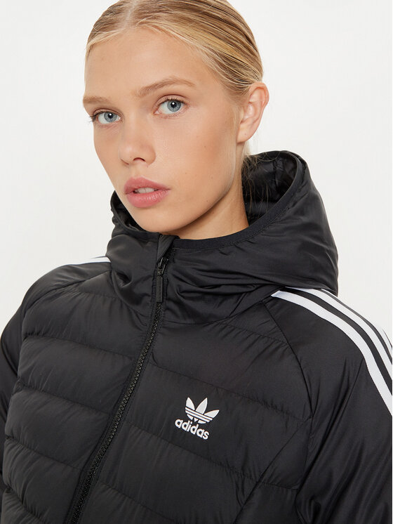 adidas Daunenjacke adicolor IW5849 Schwarz Slim Fit Modivo