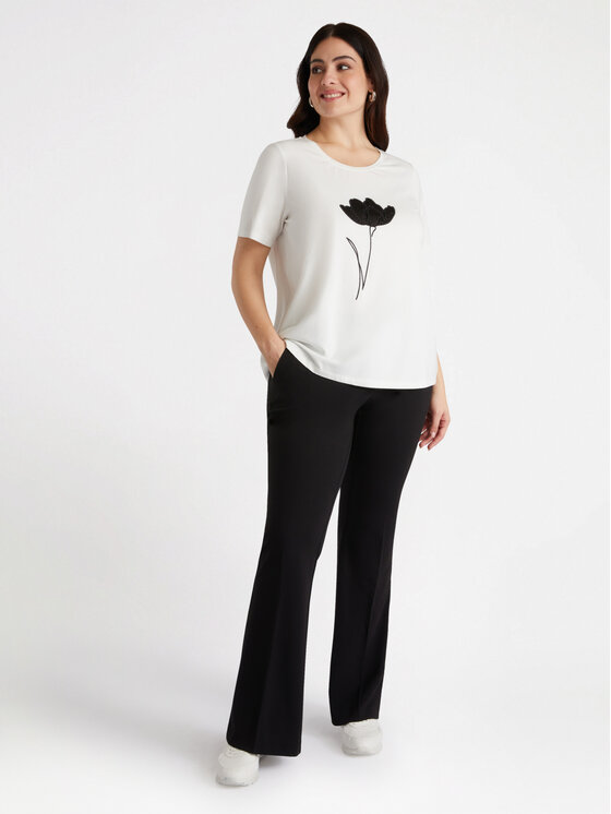 Fiorella Rubino Fiorella Rubino Spodnie materiałowe P695L002078N033 Czarny Flare Fit