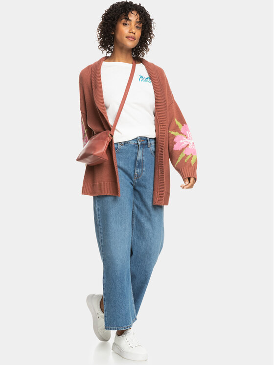 Roxy Roxy Kardigāns Hand On Heart Swtr ERJSW03584 Oranžs Regular Fit