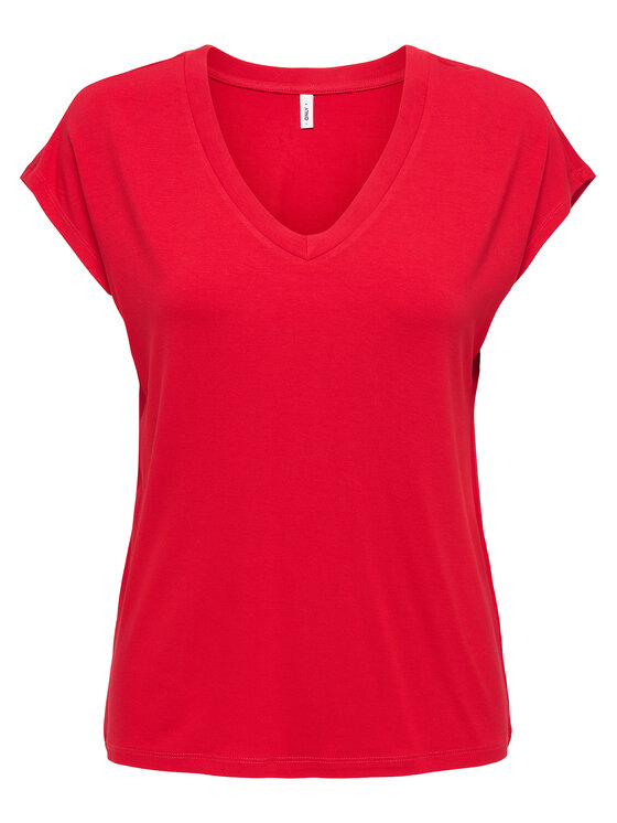 ONLY ONLY Футболка Rilla 15315776 Червоний Regular Fit
