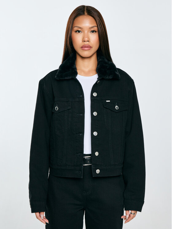 BIG STAR BIG STAR Kurtka jeansowa RAMONA Czarny Oversize