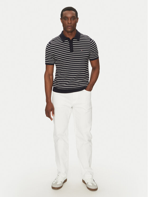 Tommy Hilfiger Tommy Hilfiger Pólóing Essential Cotton Knitted Polo MW0MW37396 Sötétkék Regular Fit