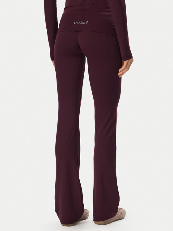 Guess Guess Legginsy V6YB24 K4713 Bordowy Flare Fit