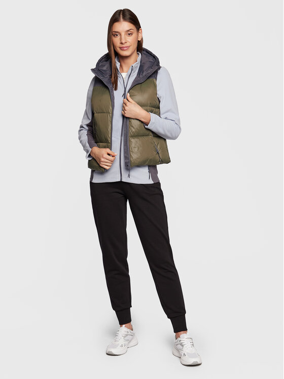 4F 4F Bezrękawnik H4Z22-KUDP004 Khaki Relaxed Fit