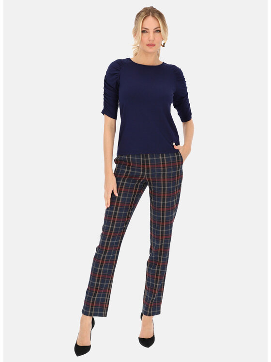 L’AF L’AF Bluzka Flezja Granatowy Slim Fit