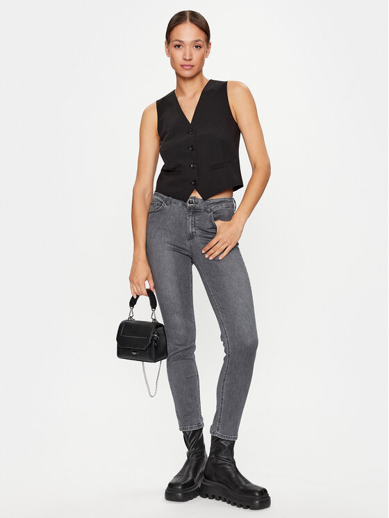 Liu Jo Liu Jo Jeans hlače UF3035 D4614 Siva Slim Fit