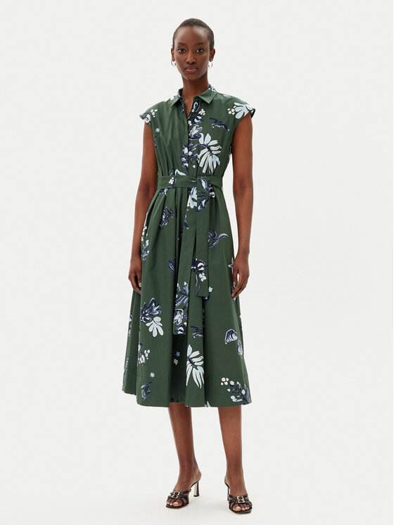 Marella Marella Рокля тип риза Pier 2513221372200 Зелен Regular Fit