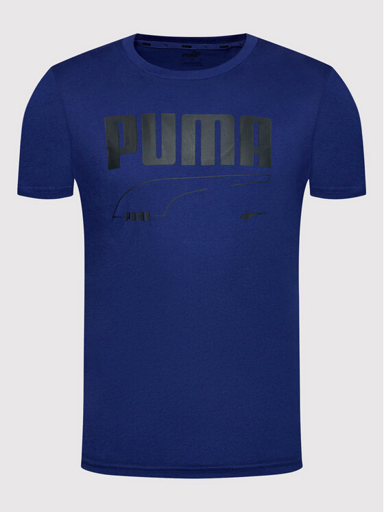 Puma Marškinėliai Rebel 585738 Tamsiai mėlyna Regular Fit • Modivo.lt