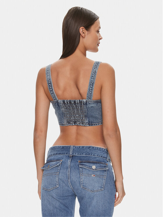 Tommy Jeans Tommy Jeans Top DW0DW17065 Blau Slim Fit