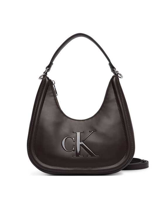 Calvin Klein Calvin Klein Τσάντα Bold Ck Small Crescent Bag LV04F3561G Σκούρο καφέ