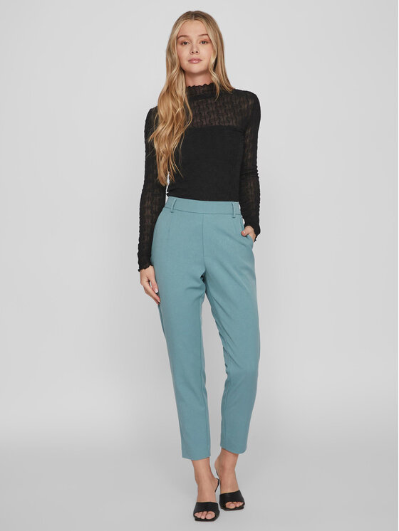 Vila Vila Μπλουζάκι 14088387 Μαύρο Slim Fit