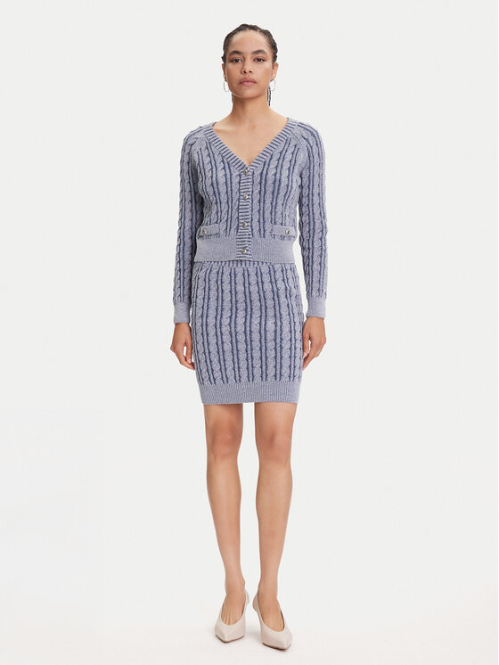 Guess Guess Mini sukně W5YD68 Z3OU0 Modrá Regular Fit