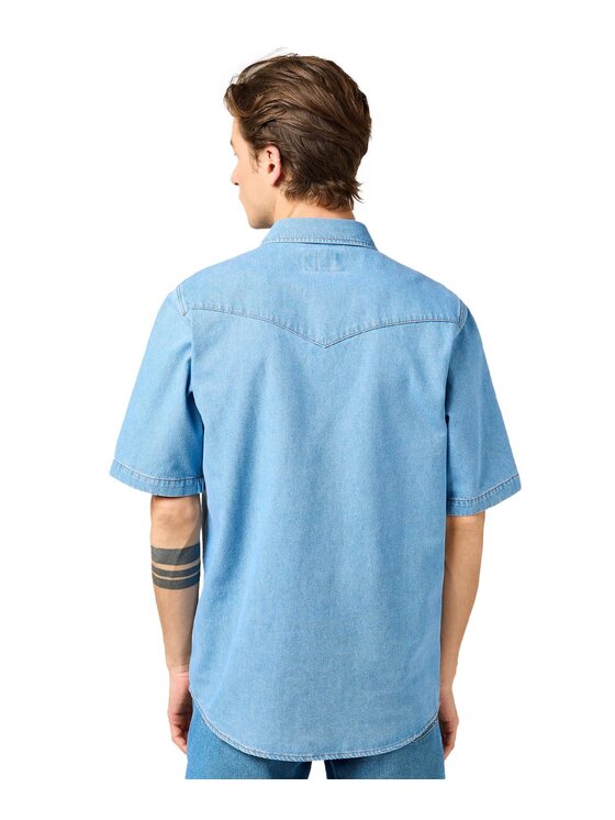 Wrangler Wrangler Koszula jeansowa 112362375 Niebieski Regular Fit