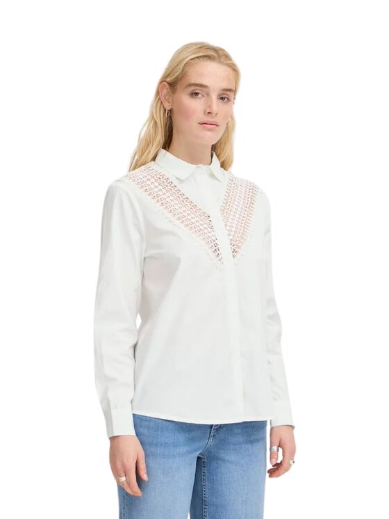 ICHI ICHI Camicia Cmicia ihfinala sh Bianco Regular Fit