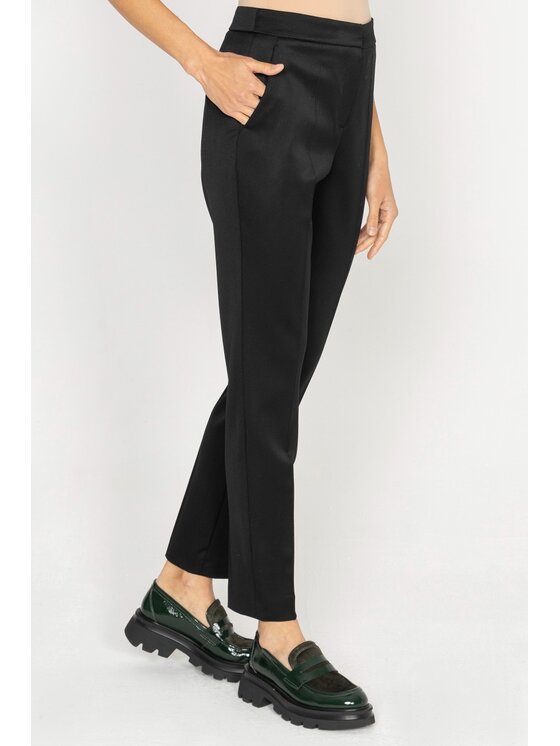 Deni Cler Milano Deni Cler Milano Spodnie materiałowe W-DC-5274-D5-H3-90-1 Czarny Slim Leg