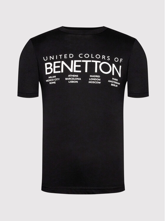 United Colors Of Benetton United Colors Of Benetton T-Shirt 3096J17H6 Μαύρο Regular Fit