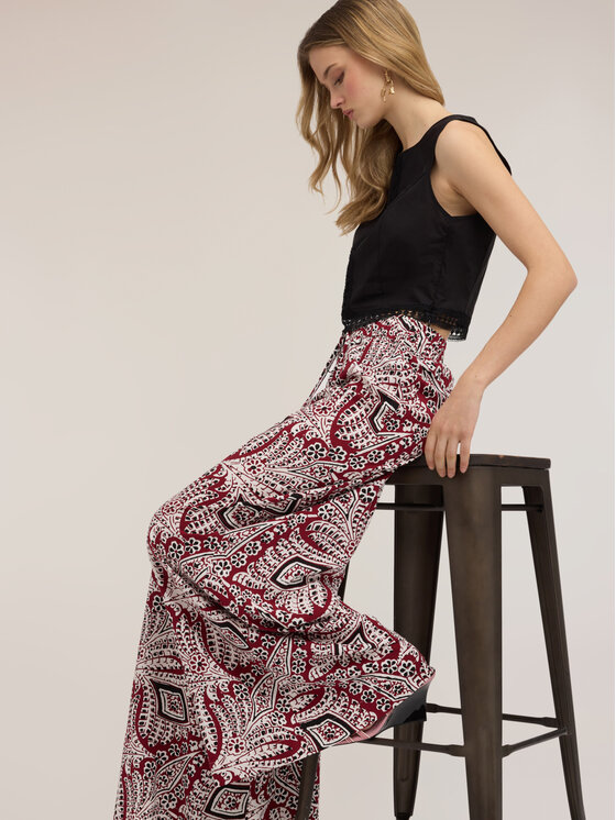 Motivi Motivi Pantaloni di tessuto P014W000852N0S1 Bordeaux Over Fit