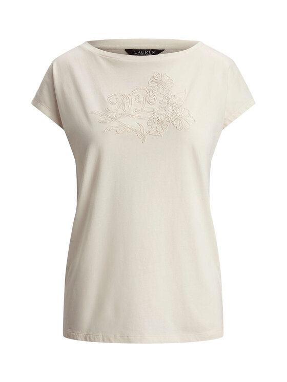 LAUREN RALPH LAUREN LAUREN RALPH LAUREN T-krekls 200963933001 Écru Relaxed Fit