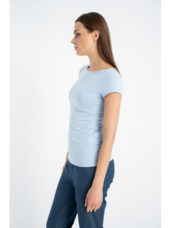 CLICK CLICK Μπλουζάκι 72-011 Μπλε Slim Fit
