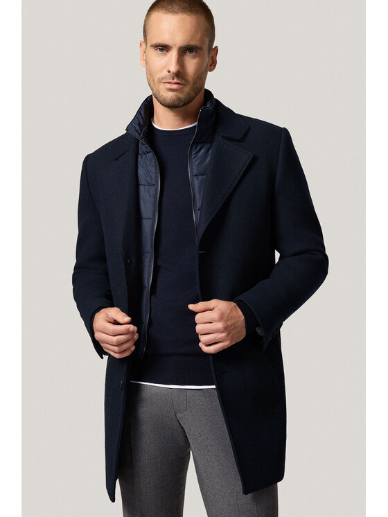 Próchnik Próchnik Płaszcz PM4 PC073225000020 Granatowy Regular Fit