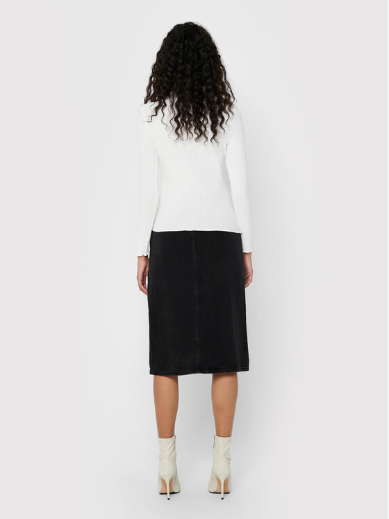 ONLY ONLY Μπλουζάκι Emma 15180040 Λευκό Slim Fit