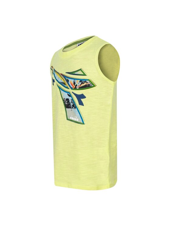 Diadora Diadora Komplet t-shirt i szorty sportowe JB. SET SL LOGO ELEMENTS Zielony Basic Fit