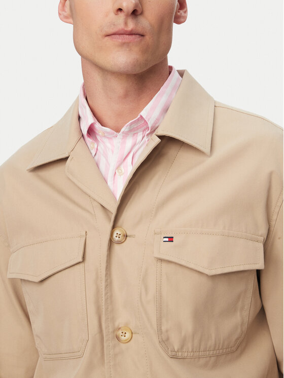 Tommy Hilfiger Tommy Hilfiger Hemdjacke MW0MW38712 Hellbeige Regular Fit