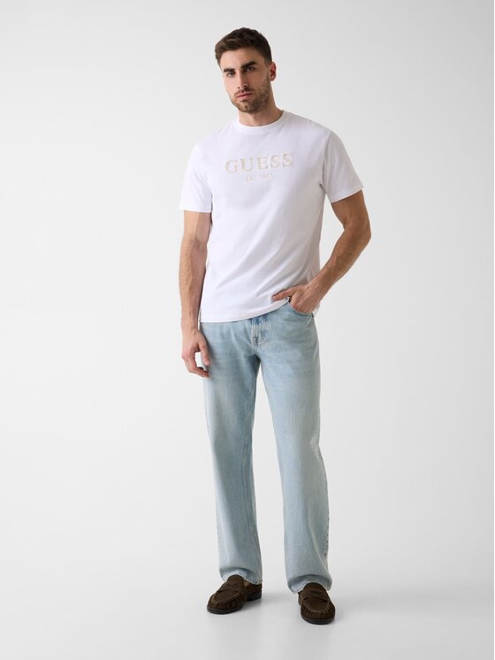 Guess Guess Majica 182676 Bela Classic Fit