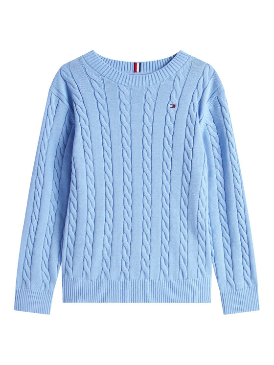 Tommy Hilfiger Tommy Hilfiger Pulover KB0KB09753 Albastru celest Regular Fit