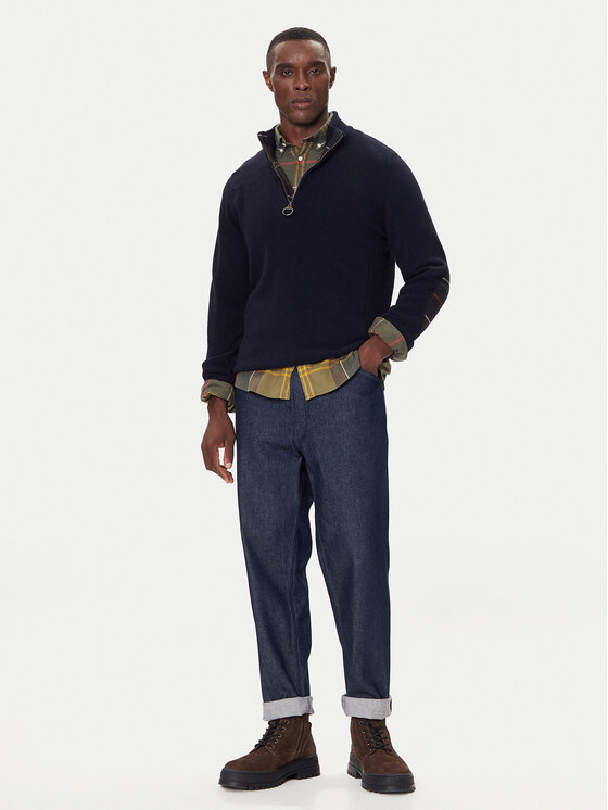 Barbour Barbour Pulover Holden MKN0837NY91 Bleumarin Regular Fit