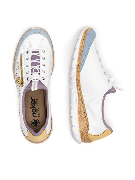 Rieker Rieker Sneakersy N42K6-80 Biały