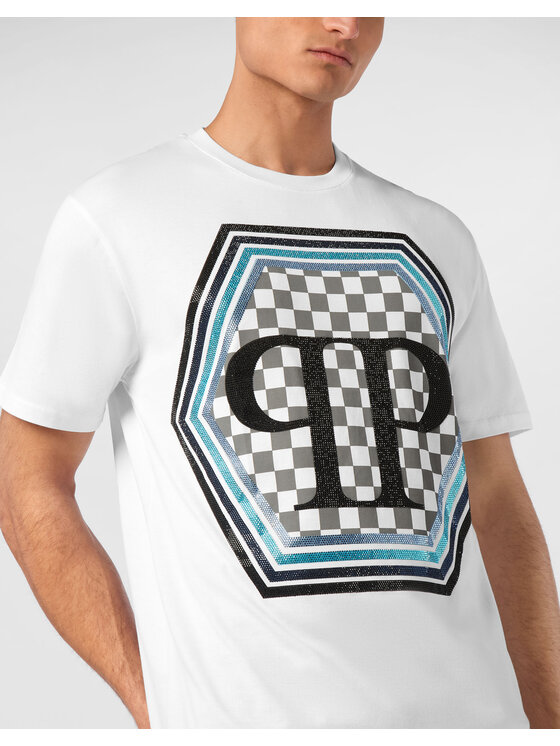PHILIPP PLEIN PHILIPP PLEIN T-Shirt 22601 Biały Regular Fit