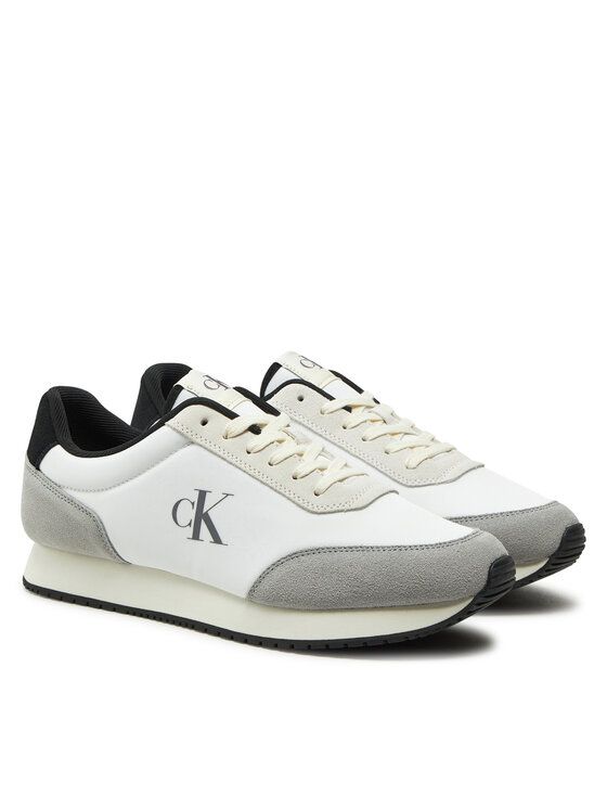 Calvin Klein Jeans Calvin Klein Jeans Laisvalaikio batai Retro Runner Iconic Snk YM0YM01119 Balta