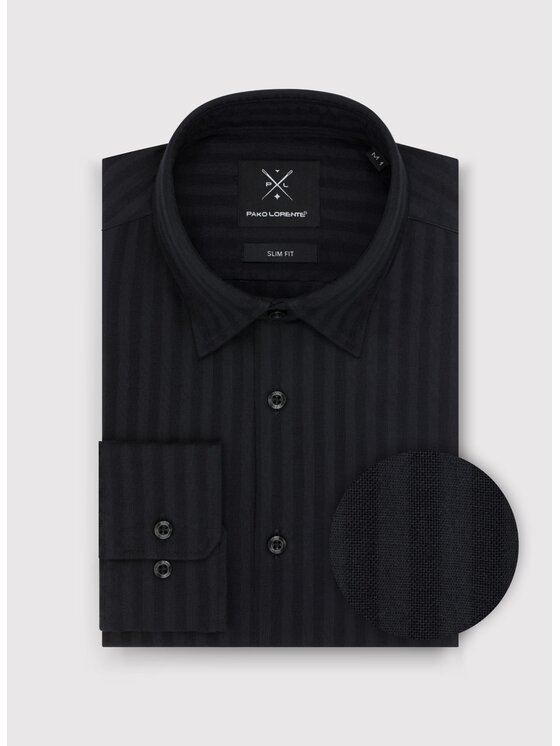 Pako Lorente Pako Lorente Koszula P25SF-1X-003 Czarny Slim Fit
