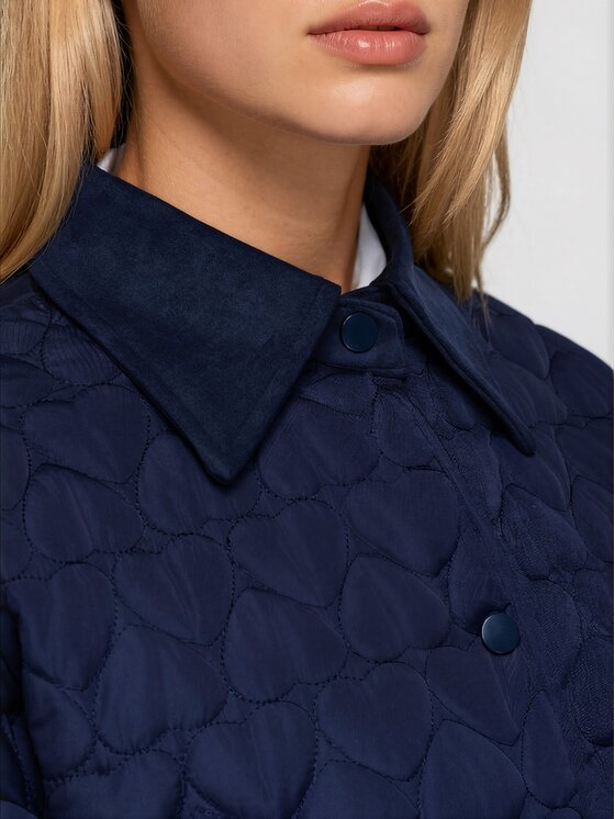 Ombre Ombre Kurtka przejściowa OW-JT-E0018 Granatowy Regular Fit