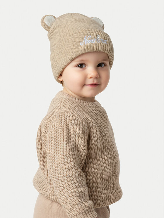 New Era New Era Шапкa Teddy Bear Ears Cuff Knit Beanie 60580874 Бежевий