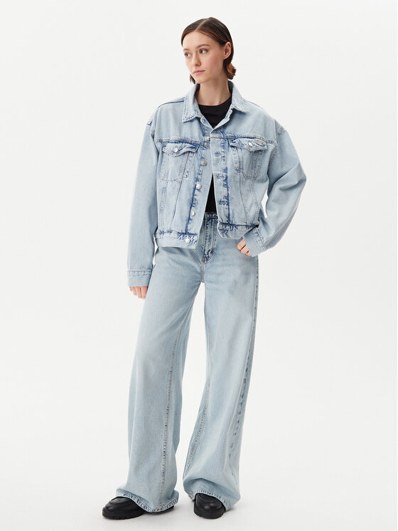 Calvin Klein Jeans Calvin Klein Jeans Geacă de blugi J20J225186 Albastru Boxy Fit