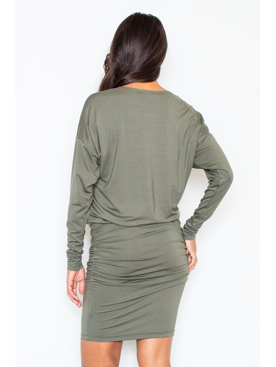 FIGL FIGL Sukienka M343 Khaki Regular Fit