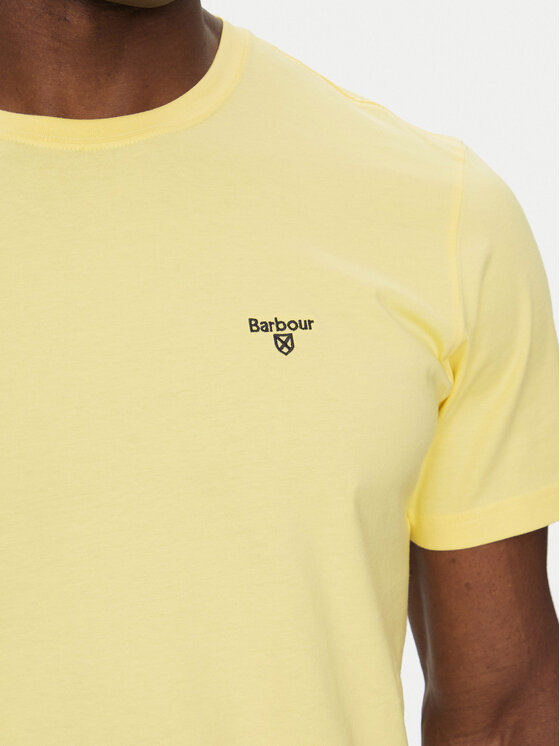 Barbour Barbour T-shirt Essential Sports MTS0331YE36 Žuta Tailored Fit
