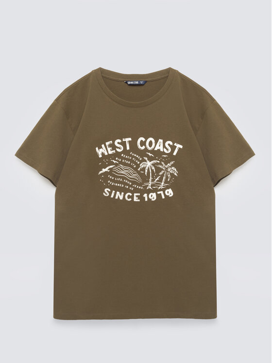 BIG STAR BIG STAR T-Shirt REDDREZ Zielony Basic Fit