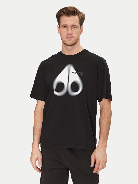 Moose Knuckles Moose Knuckles T-Shirt Maurice M15MT776 Czarny Standard Fit